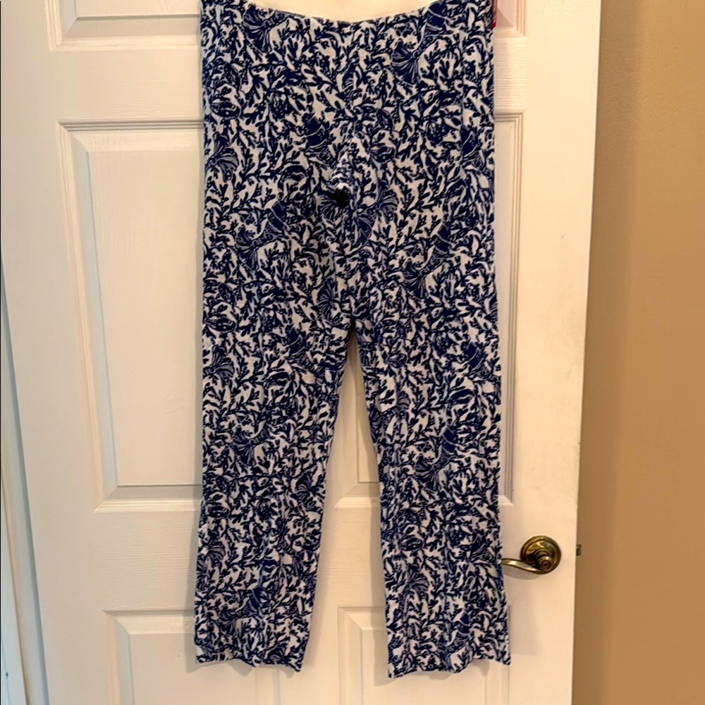 Lilly Pulitzer White and Blue Patterned Garment